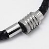 Mixed Braided Leather Cord Bracelets BJEW-I199-M-4