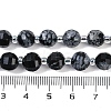 Natural Snowflake Obsidian Beads Strands G-G182-B35-03-5