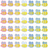 42Pcs 7 Colors Transparent Acrylic Beads MACR-SC0001-98-1