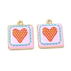 Printed Brass Pendants KK-CBAF9BC-10G-02-1