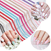 8Pcs 8 Colors Brass Curb Chains CHC-NB0001-09-6