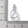 Rhodium Plated Rack Plating 925 Sterling Silver Pendants Cabochon Settings STER-NH0001-49B-P-3