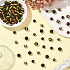 150Pcs 2 Styles Ghana Jamaica Reggae Stripe Resin Beads RESI-YW0005-53-4