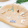 4Pcs 4 Styles 925 Sterling Silver Pendants Sets STER-GO0001-39-6