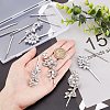 14Pcs 4 Style Alloy Rhinestone Hair Bobby Pins MRMJ-CA0001-36-3