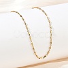 1.5MM 304 Stainless Steel Cuboid Link Chain Necklaces for Women NJEW-G201-03G-3