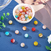 30Pcs 5 Colors Handmade Lampwork Beads LAMP-TA0001-51-5