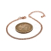 Brass Rope Chain Bracelets for Women BJEW-G735-08RG-5