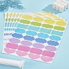 6 Sheets Rainbow Color PVC Blank Self-Adhesive Stickers DIY-LP0004-07-1