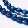 Full Plated Glass Faceted Rice Beads Strands GLAA-A030A-FP04-3
