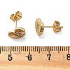 Rack Plating Brass Micro Pave Clear Cubic Zirconia Stud Earrings EJEW-K299-01G-7