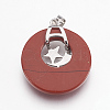 Natural Red Jasper Pendants KK-F751-F17-3
