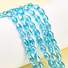 Electroplate Glass Beads Strands GC6X9MMC20Y-AB-6