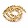 Electroplated Natural Lava Rock Beads Strands G-K259-57-4mm-G-2