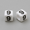 Opaque Acrylic European Beads SACR-S298-3