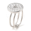 304 Stainless Steel Open Cuff Ring for Women RJEW-F166-07P-01-1