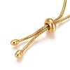 Ion Plating(IP) Adjustable 304 Stainless Steel Bolo Bracelets BJEW-P258-03G-6