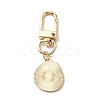 Smiling Face Enamel Pendant Decorations KEYC-WH0036-08LG-03-2