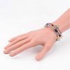 Four Loops Natural Gemstone Beaded Wrap Bracelets BJEW-JB02332-02-3