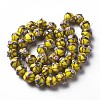 Handmade Gold Sand Lampwork Beads Strands LAMP-T017-05A-2