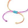 Spray Painted Synthetic Turquoise Cross Braided Bead Bracelets BJEW-JB12583-5