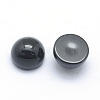 Natural Dyed & Heated Black Agate Cabochons X-G-P393-R02-6mm-2