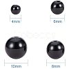 316 Pcs Synthetic Black Stone Round Beads Sets G-PH0019-03-2