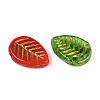 Leaf Glass Beads GLAA-T025-56M-2