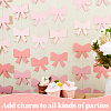 8Pcs Bowknot Decoration Paper Flag Banners AJEW-DC0003-25-4
