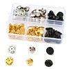 56Pcs 5 Style Brass & Alloy & Silicone Lapel Pin Back Kits DIY-YW0008-35-2