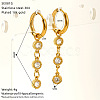 304 Stainless Steel Pave Cubic Zirconia Hoop Earrings for Women WGDFE33-01-2