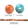 Synthetic Ocean White Jade Round Beads Strands G-YW0001-42A-4