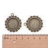 Vintage Flat Round Alloy Pendant Cabochon Settings LS-PALLOY-N0088-66AB-NF-3