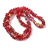 Transparent Glass Beads Strands GL-CBAAE04-02-5