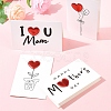 4Pcs 4 Styles Kraft Paper Greeting Cards AJEW-FS0001-29-8