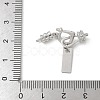 Brass Micro Pave Cubic Zirconia Fold Over Clasps KK-U052-39P-3