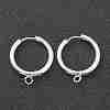 201 Stainless Steel Huggie Hoop Earring Findings STAS-P283-01H-S-1