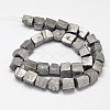 Nuggets Electroplated Natural Pyrite Beads Strands G-A142-05B-2
