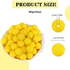 80Pcs Round Silicone Focal Beads SIL-SZ0001-24-11-2