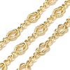 Rack Plating Brass Bowknot Link Chains CHC-C005-06G-1