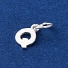 925 Sterling Silver Letter Charms STER-C012-01S-Q-2
