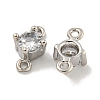 Rack Plating Brass Pave Clear Cubic Zirconia Links KKB-L215-047A-P-2