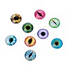 Eye Printed Glass Cabochons GGLA-BT0001-01-7