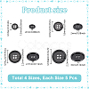 20Pcs 4 Styles 4-Hole Zinc Alloy Buttons BUTT-NB0002-12B-2