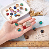 Resin & Walnut Wood Stud Earring Findings MAK-CD0001-06-8