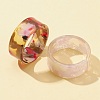 Resin Wide Band Cuff Ring RJEW-FS0001-07-5