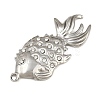 304 Stainless Steel with Crystal Rhinestone Big Pendants SA-CBABA5E-11P-2