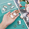 12Pairs 2 Colors 304 Stainless Steel Huggie Hoop Earrings EJEW-SC0001-96-3