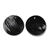 Spray Painted Natural Akoya Shell Pendants SHEL-F007-15B-15-2