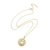 Brass Micro Pave Clear Cubic Zirconia Pendant Necklaces NJEW-Z035-02B-G-1